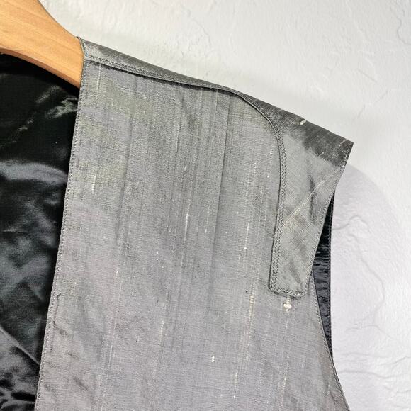 Handmade Music Vest Wearable Art Sz L Quilted Silk Musician Teacher Composer - Picture 4 of 9